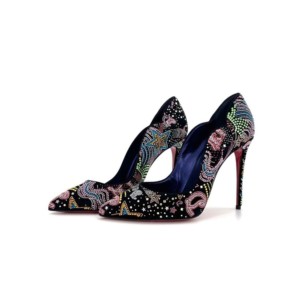 NEW Christian Louboutin Limited Edition Hot Chick Starlight Crystals Pumps 38